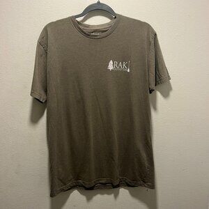 Rak Outfitters Size Large Olive Green Logo T-Shirt